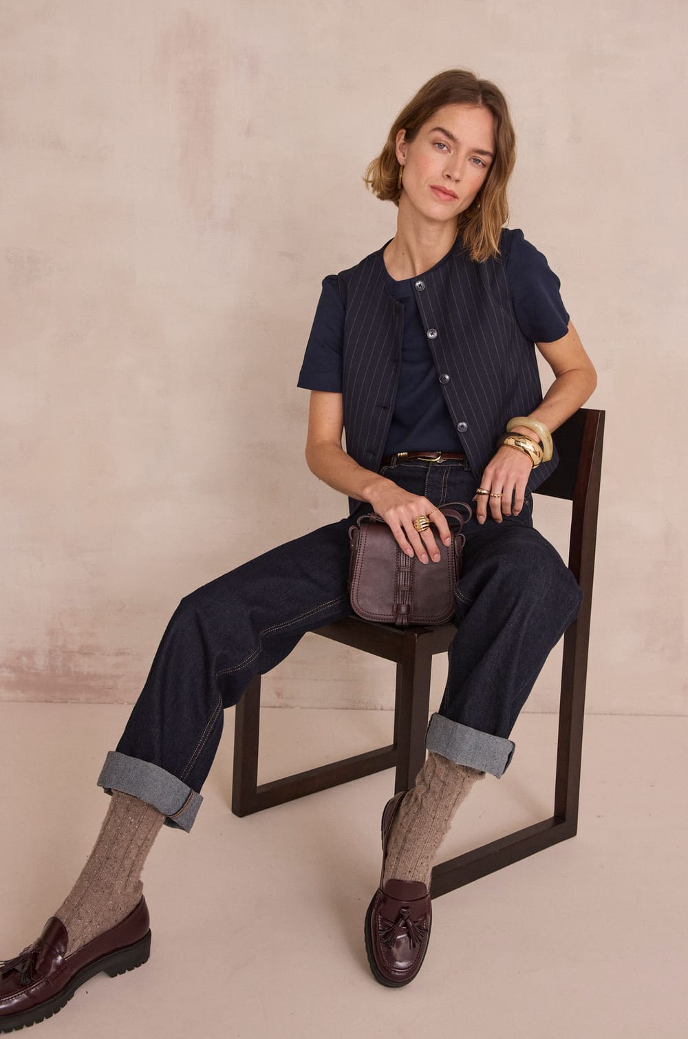 BROOKLYN sleeveless soft Cardigan;${refinementColor}