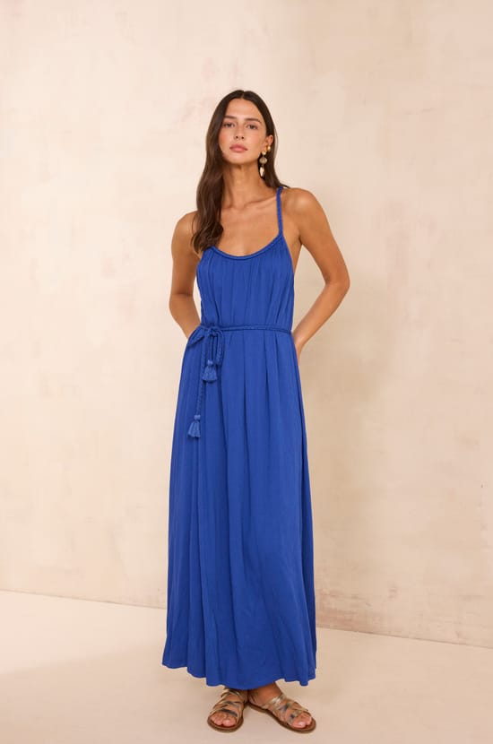 Flowy strap dress PIA;${refinementColor}