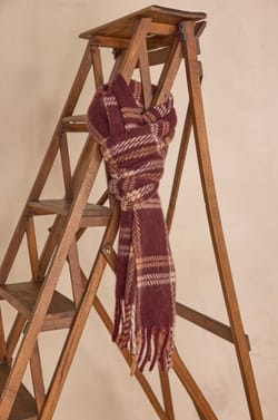 TANIA checked scarf;${refinementColor}