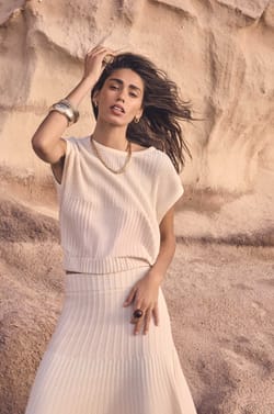 ALBANE sleeveless sweater;${refinementColor}