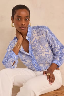 MATHILDE long sleeve printed shirt;${refinementColor}