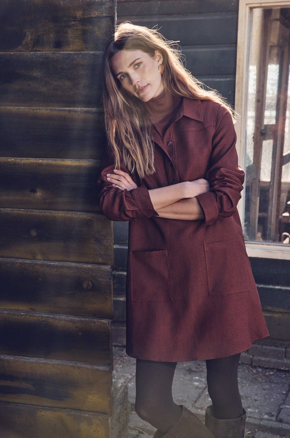 RISE shirt dress;${refinementColor}