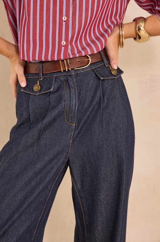 Jean with wide legs SULLIVAN;${refinementColor}