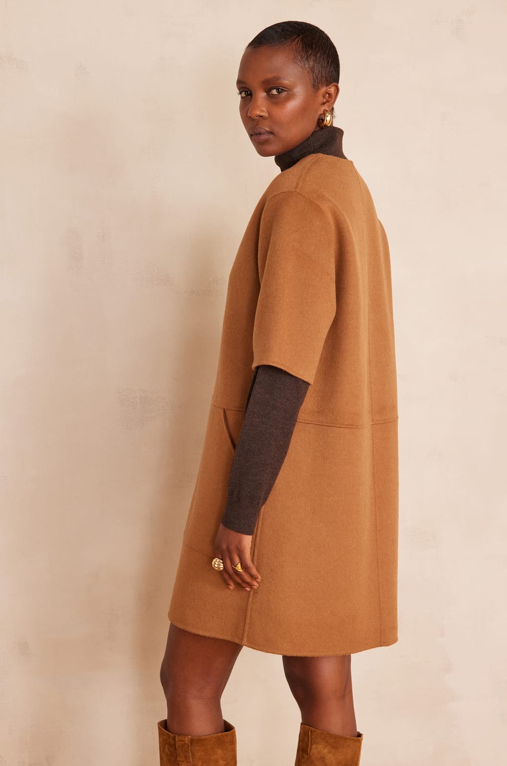 Robe courte en laine ROSARIO;${refinementColor}