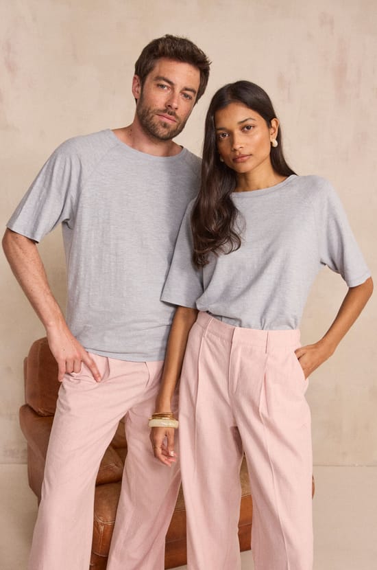 INTENSE unisex short-sleeve hemp and cotton t-shirt;${refinementColor}