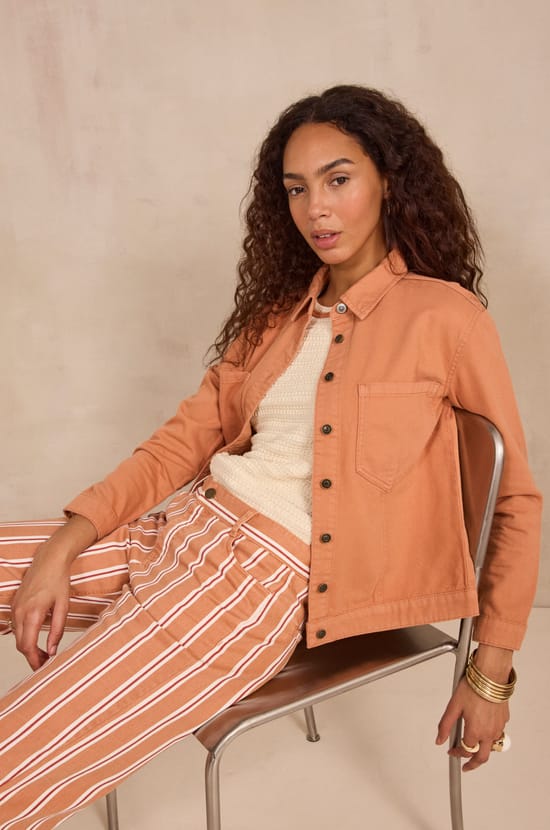 Chemisier manches longues en coton DIXIE;${refinementColor}