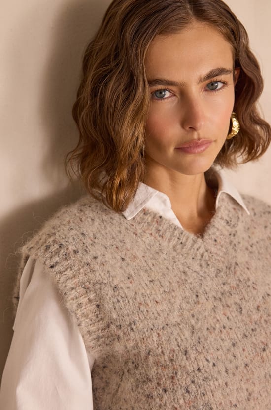 Pull sans manches BERNICE en alpaga;${refinementColor}