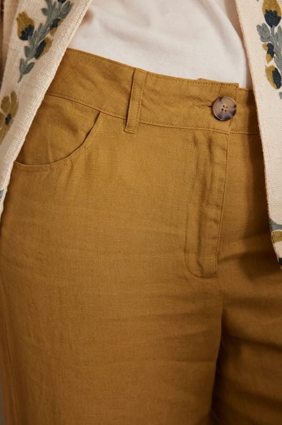 Pantalon PABLO en lin;${refinementColor}