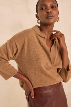 Long sleeve cashmere sweater ALICIA;${refinementColor}