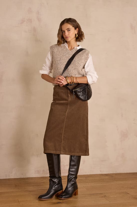 BERNICE sleeveless alpaca jumper;${refinementColor}