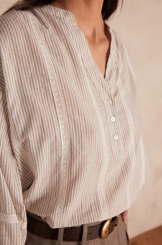 SALOME cotton blouse;${refinementColor}