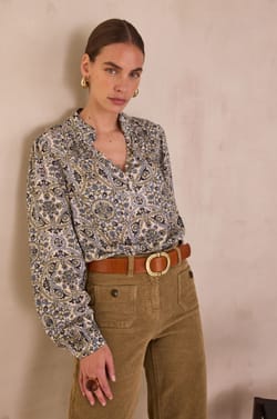 Arabesque print DELICE blouse;${refinementColor}