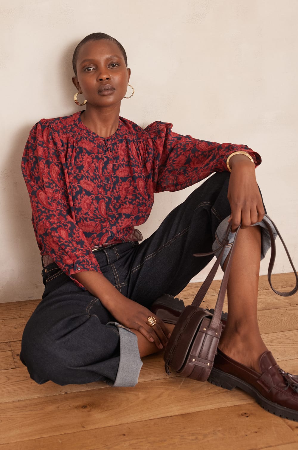 DIANE floral print Blouse;${refinementColor}