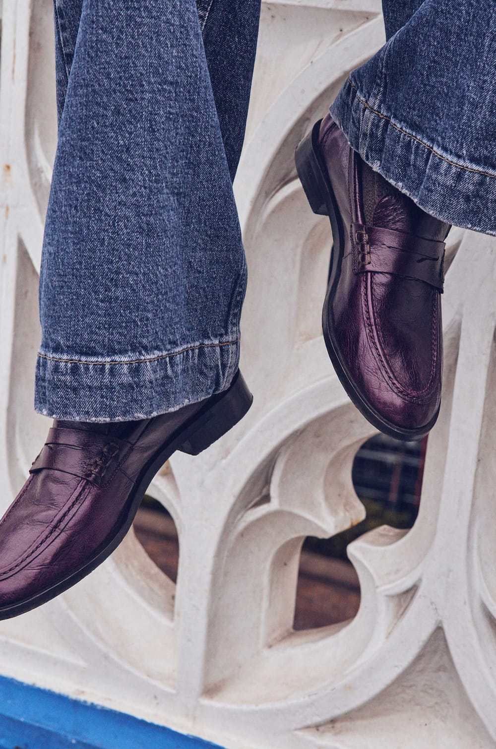 ORNELLA leather loafers;${refinementColor}