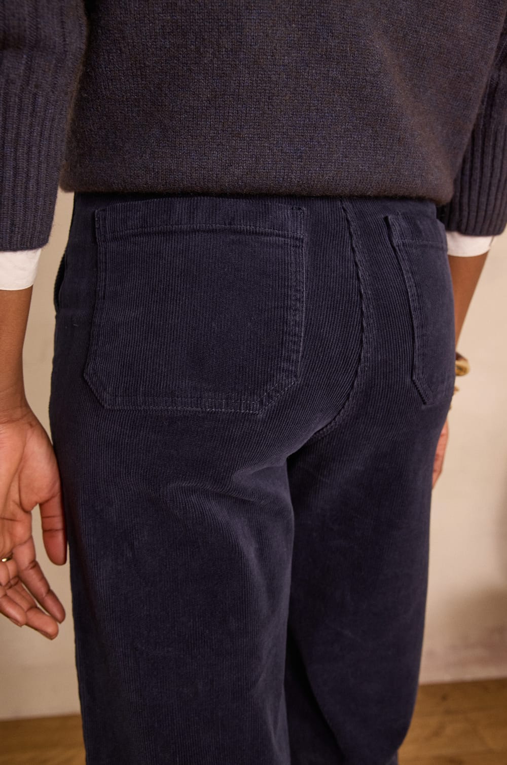 SELYNA corduroy chino trousers;${refinementColor}