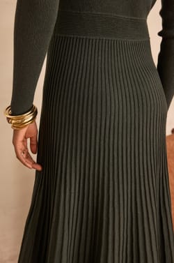 MARTIKA pleated knit dress;${refinementColor}