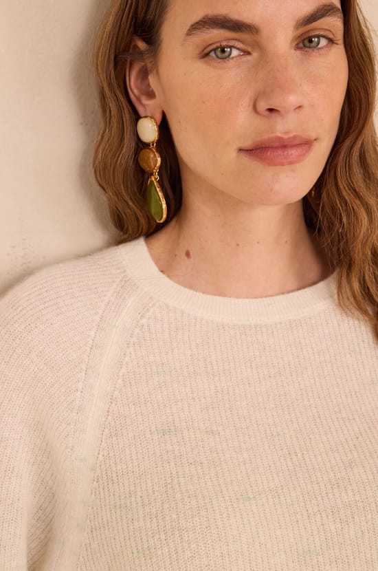 Pull en maille d'Alpaga m&eacute;lang&eacute; PHOENIX;${refinementColor}