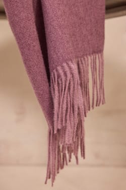 Viscose blend scarf in aubergine color ROBIN;${refinementColor}
