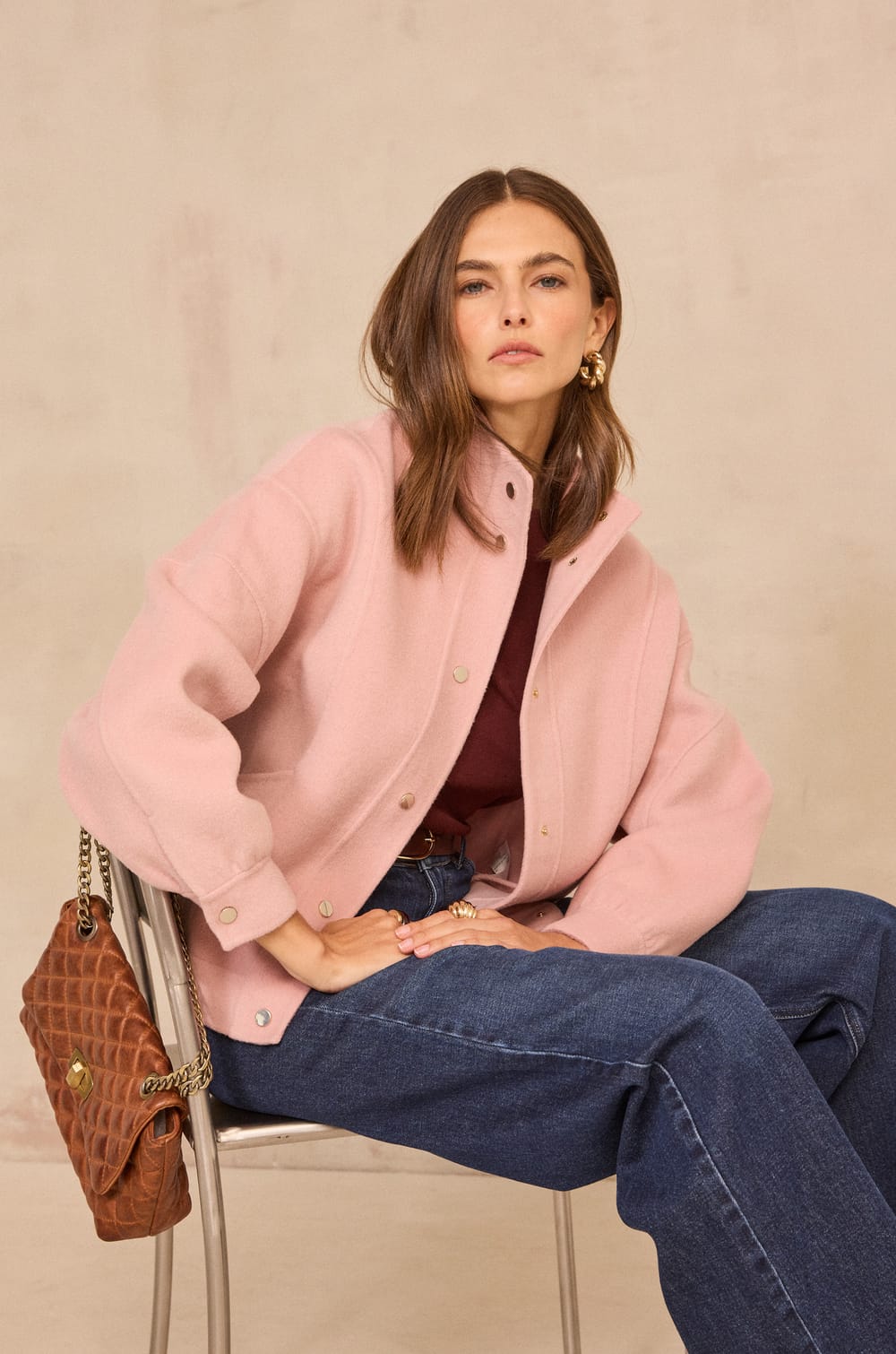 CHRIS mixed wool jacket;${refinementColor}