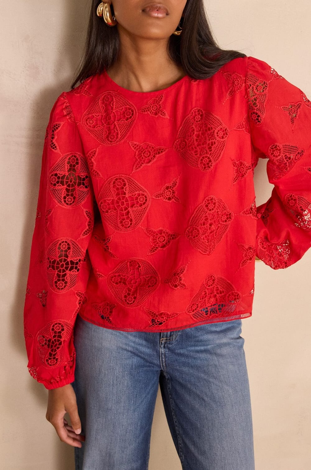 Blouse PALMA en coton;${refinementColor}