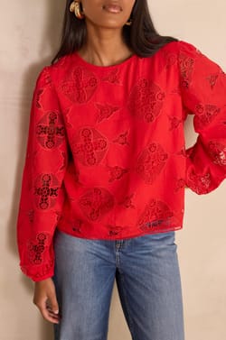 Blouse PALMA en coton;${refinementColor}