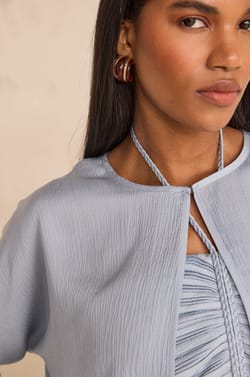 Flowy blouse with 3/4 sleeves DINO;${refinementColor}