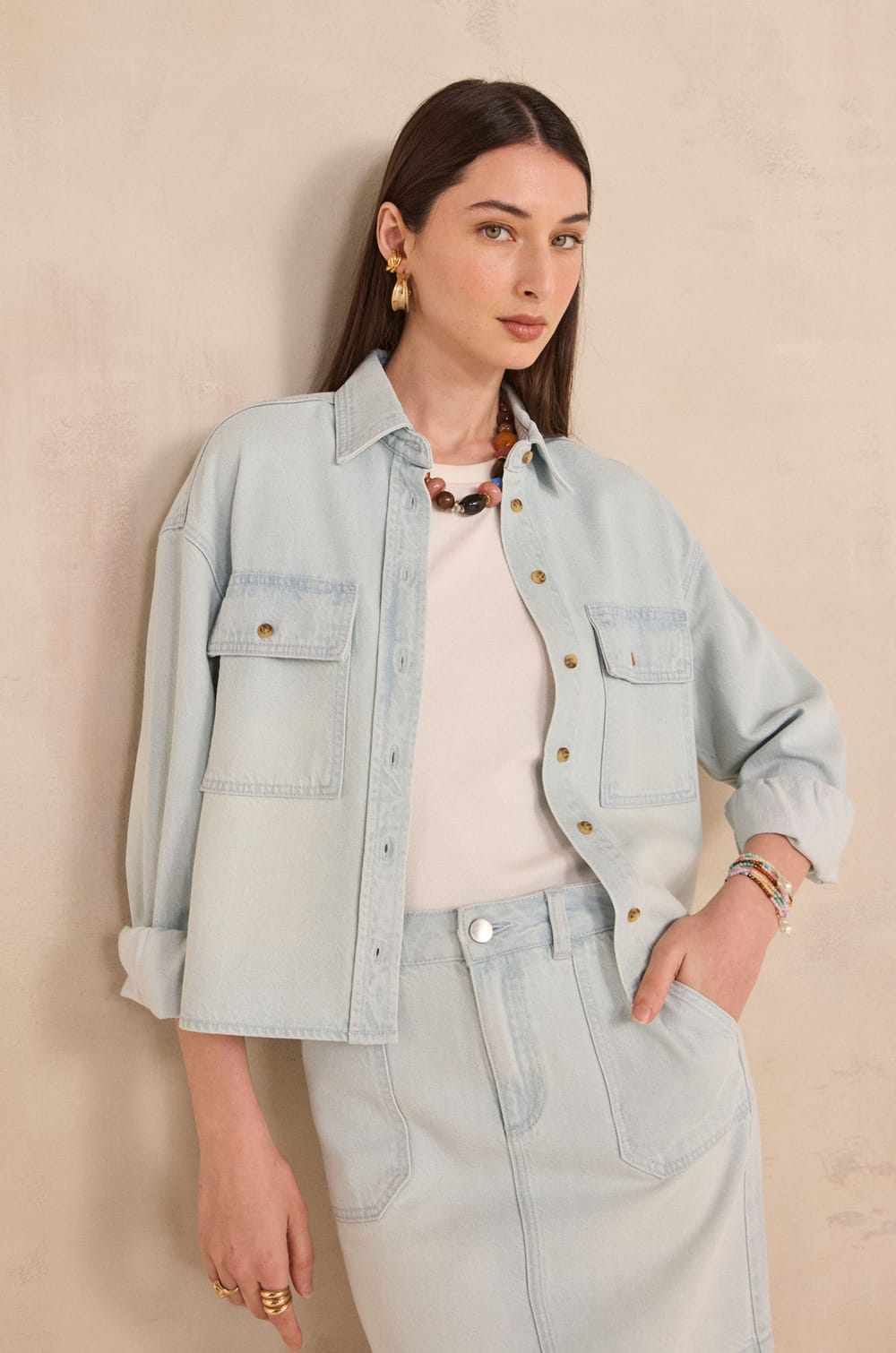 CLARA long-sleeve shirt;${refinementColor}