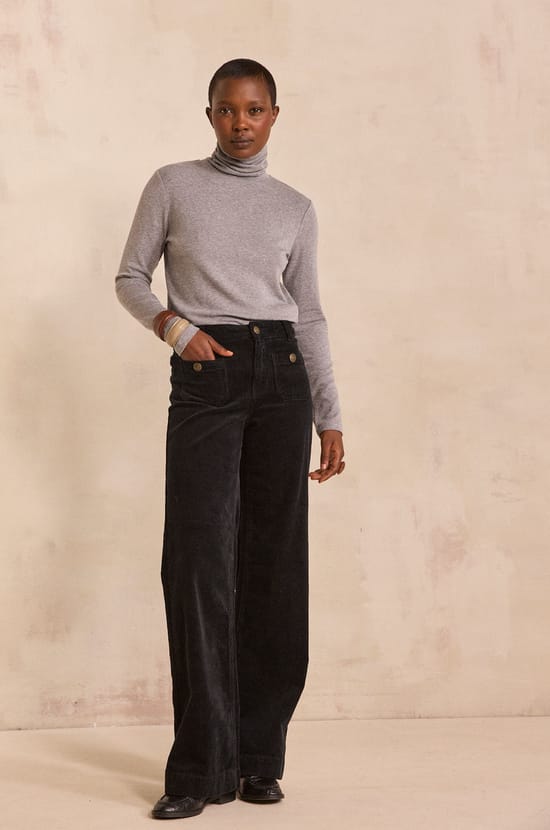 Wide corduroy pants ANAIS;${refinementColor}