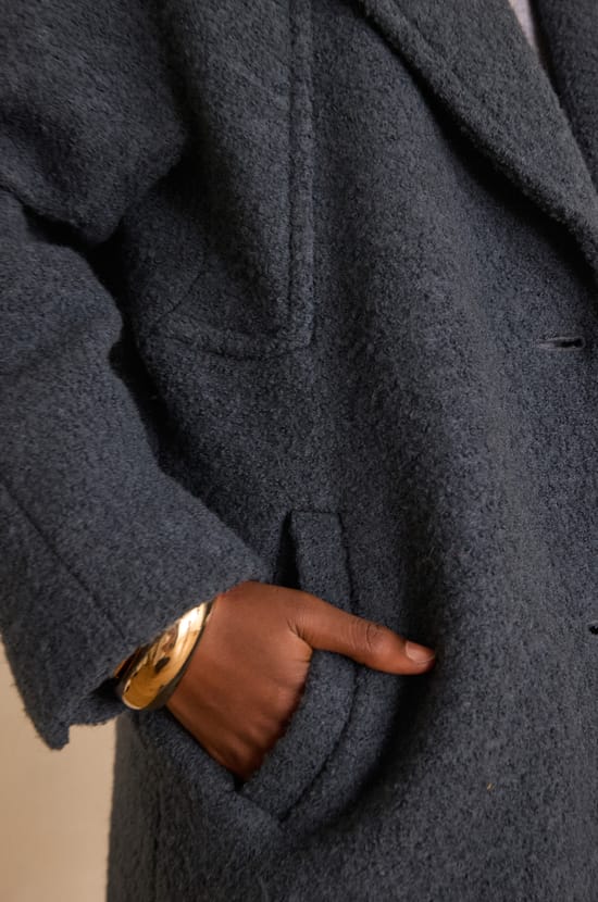 Manteau ASSIA en laine effet bouclette;${refinementColor}