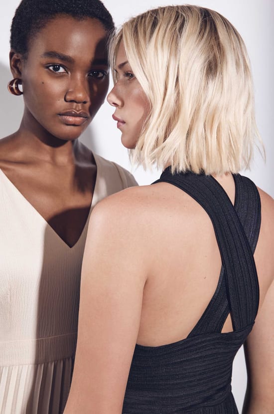 BAILEY pleated straight dress;${refinementColor}