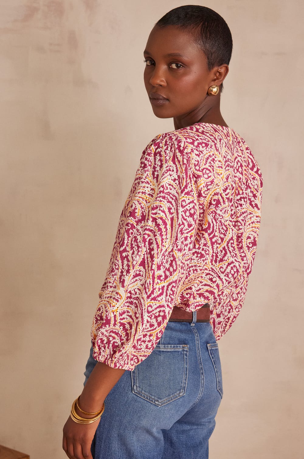 SARAH cotton blouse;${refinementColor}