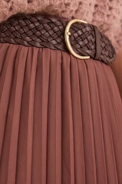 ODESSA pleated midi skirt;${refinementColor}