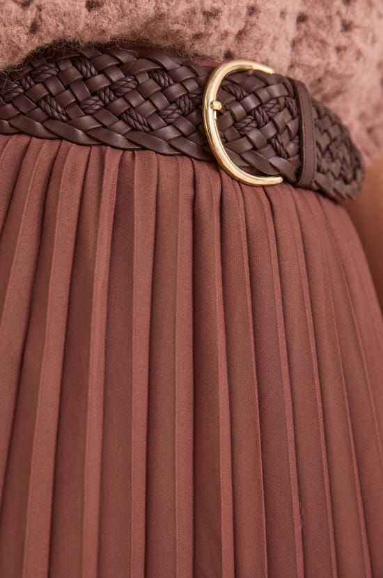 ODESSA pleated midi skirt;${refinementColor}