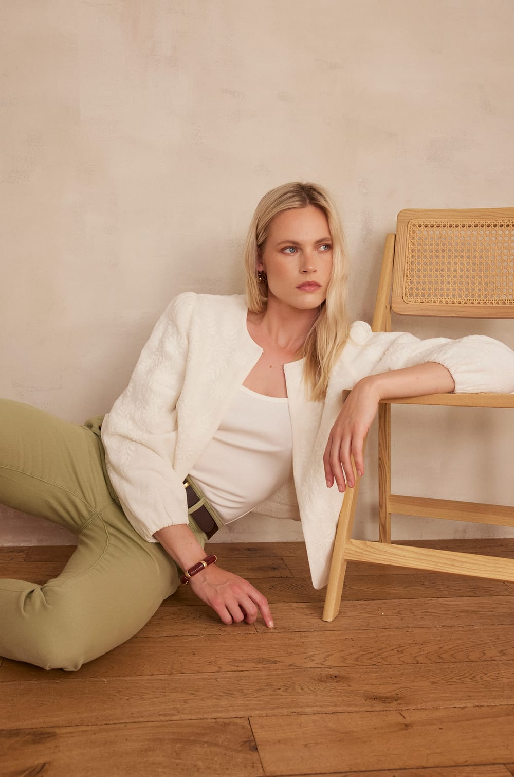 PAMINA embroidered cotton jacket;${refinementColor}