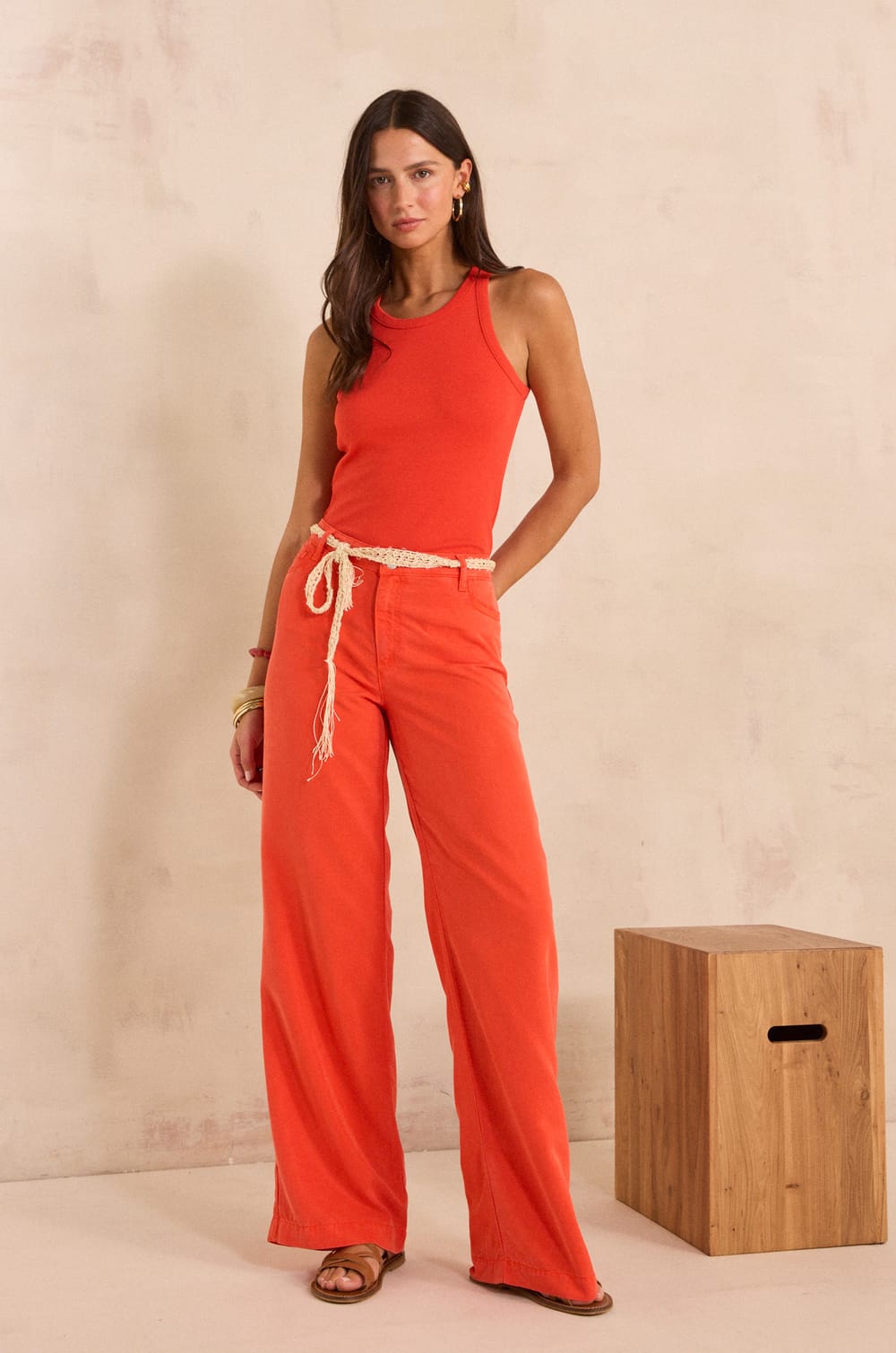 SANDY wide pants;${refinementColor}