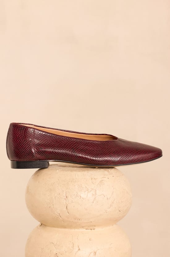 Ballerines plates en cuir MONA;${refinementColor}
