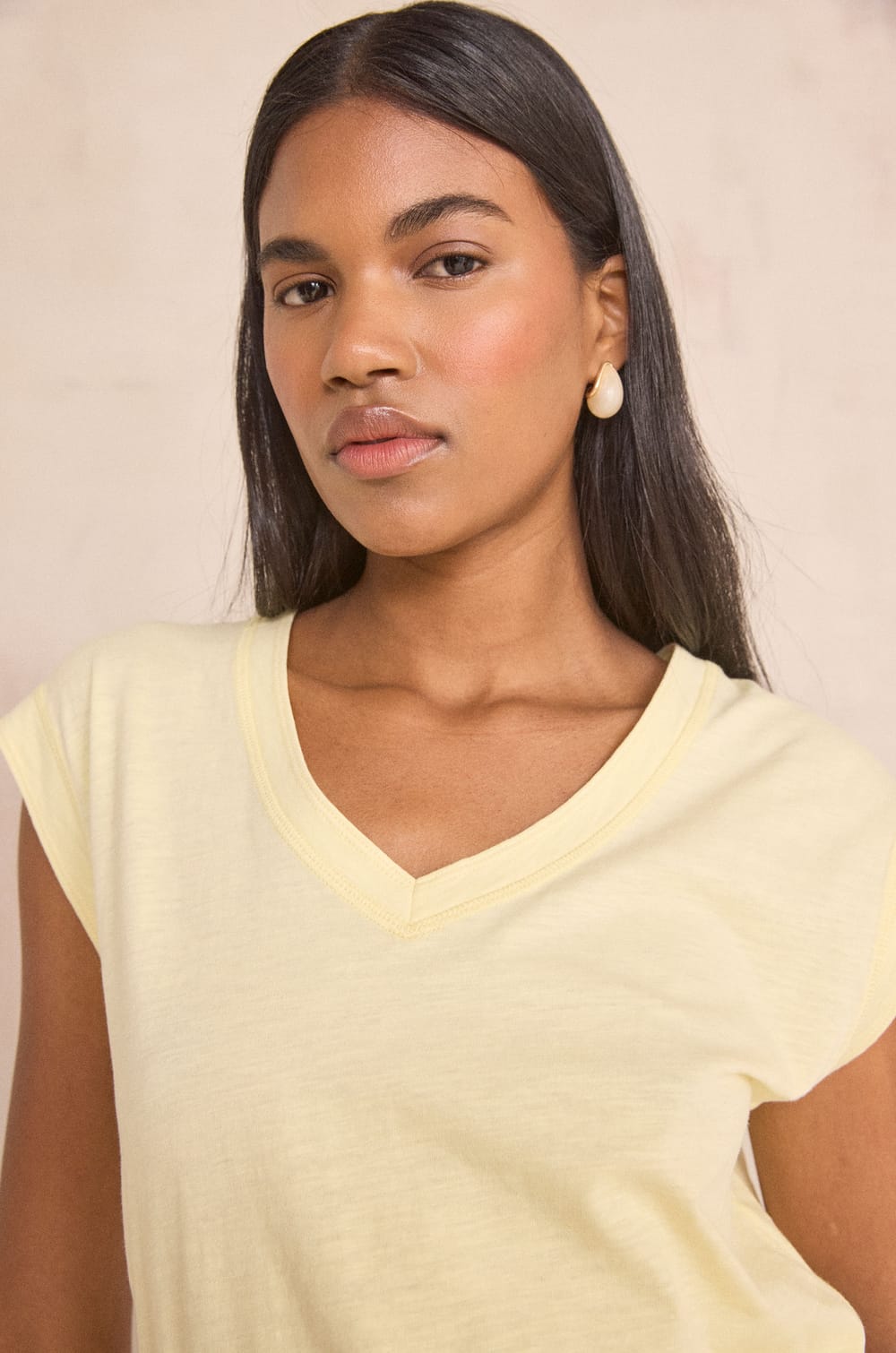 Sleeveless cotton T-shirt DELYA;${refinementColor}