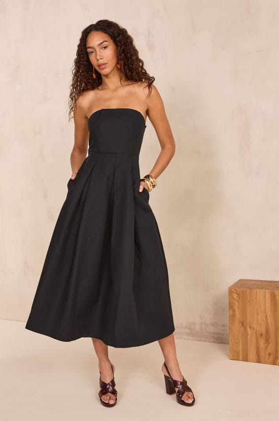 BETTY strapless dress;${refinementColor}