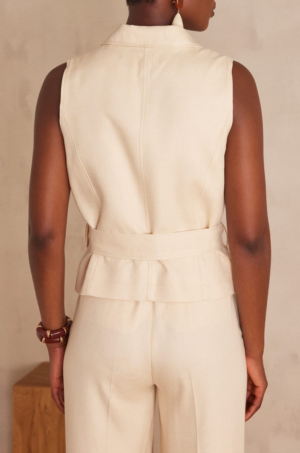 Gilet sans manches PARISSE en coton;${refinementColor}