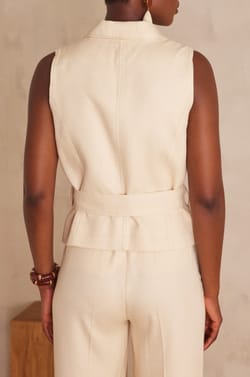 Gilet sans manches PARISSE en coton;${refinementColor}
