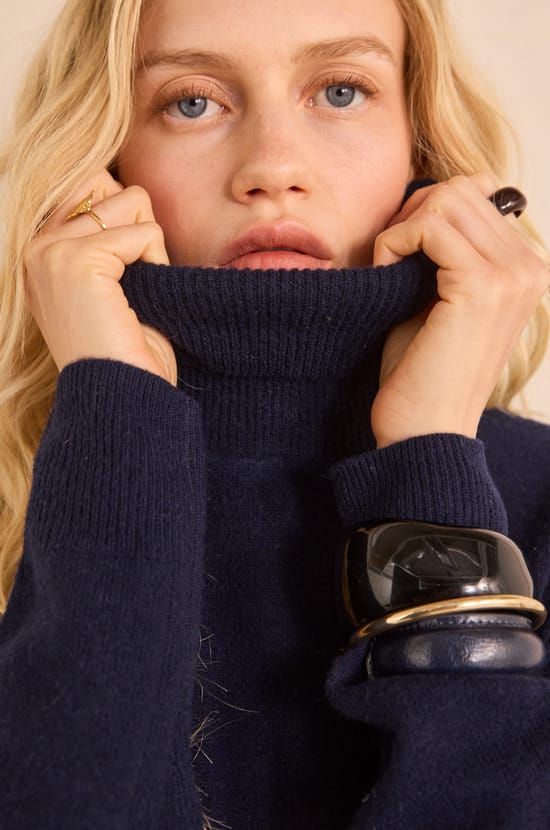 Antonin long sleeve turtleneck wool sweater;${refinementColor}