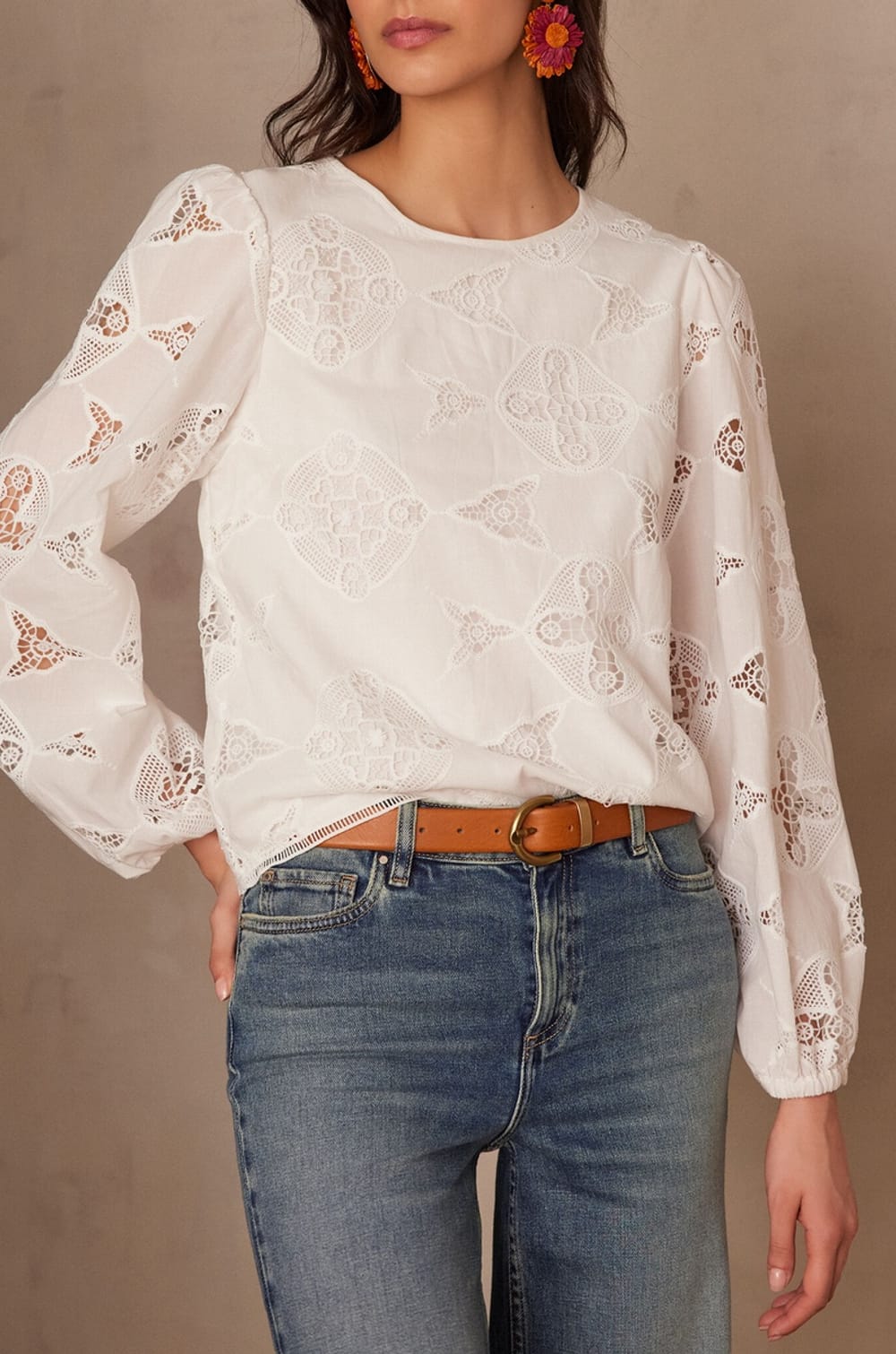 Blouse PALMA en coton;${refinementColor}