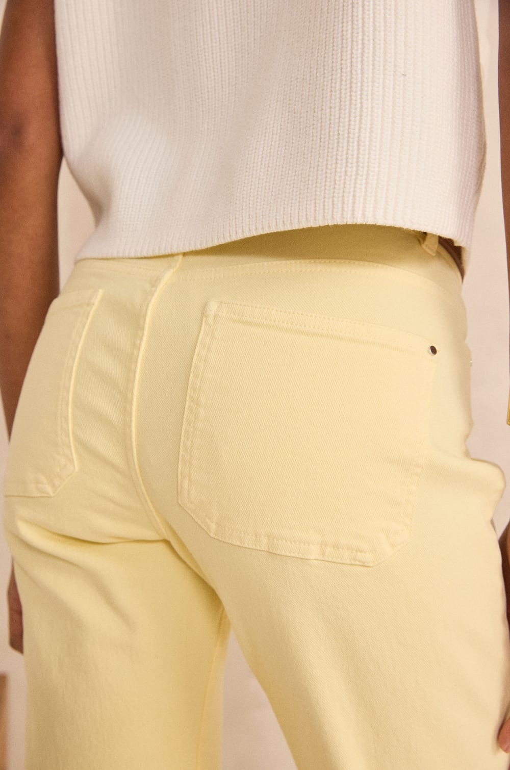 Straight cotton blend trousers PATIENCE;${refinementColor}