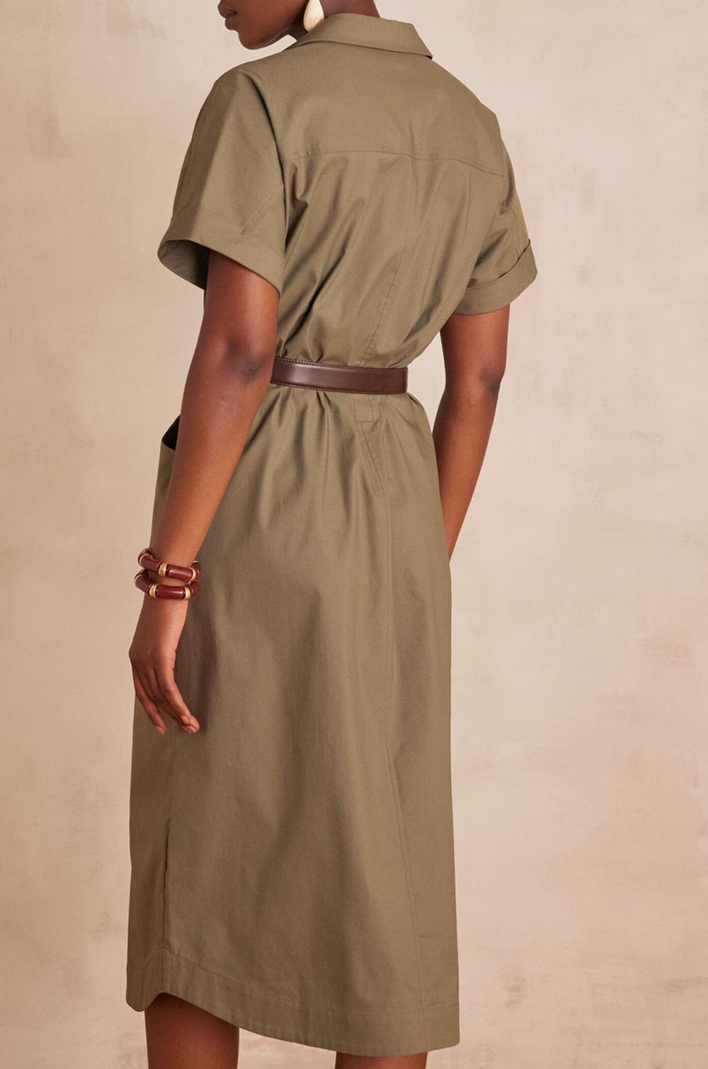 Robe mi-longue RAMA en coton;${refinementColor}