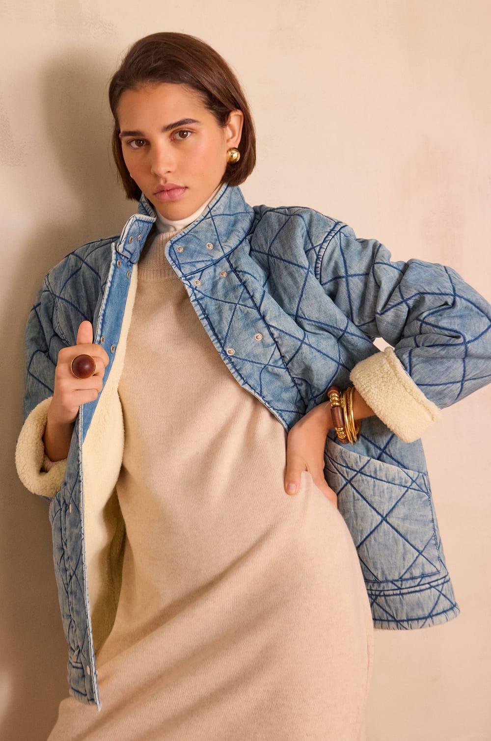 DORIANE denim jacket;${refinementColor}