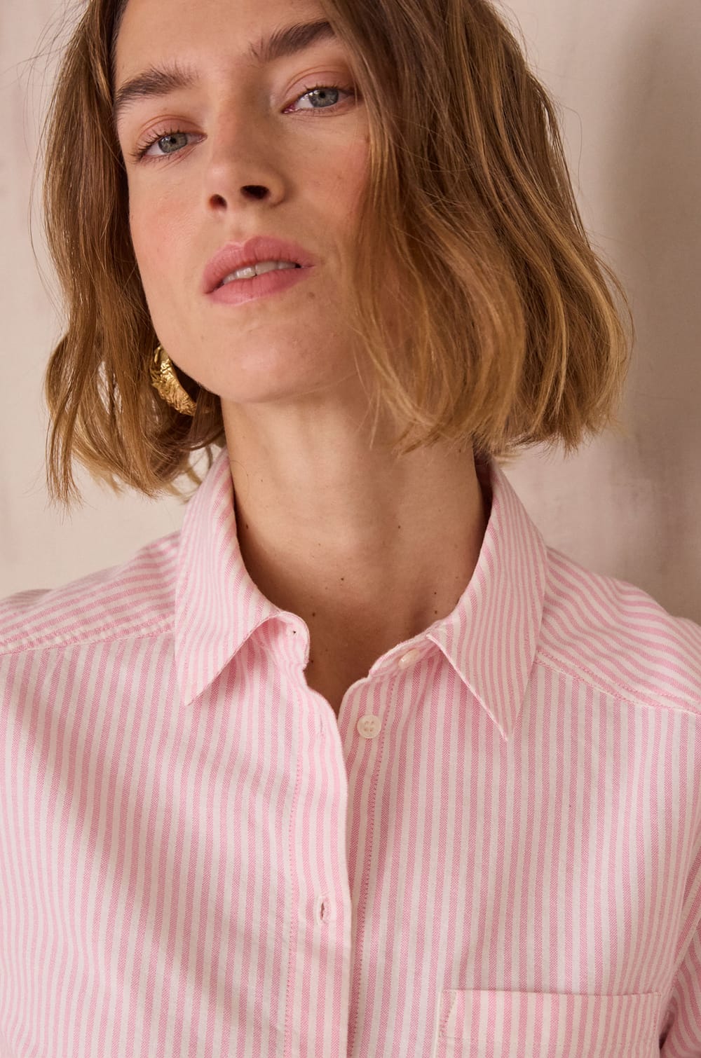 Chemise ray&eacute;e en 100% coton THOMAS;${refinementColor}