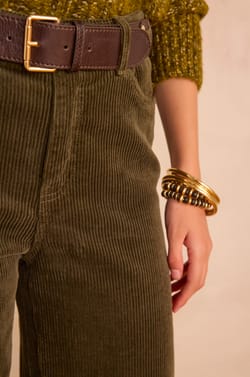 LISA wide-leg corduroy trousers;${refinementColor}