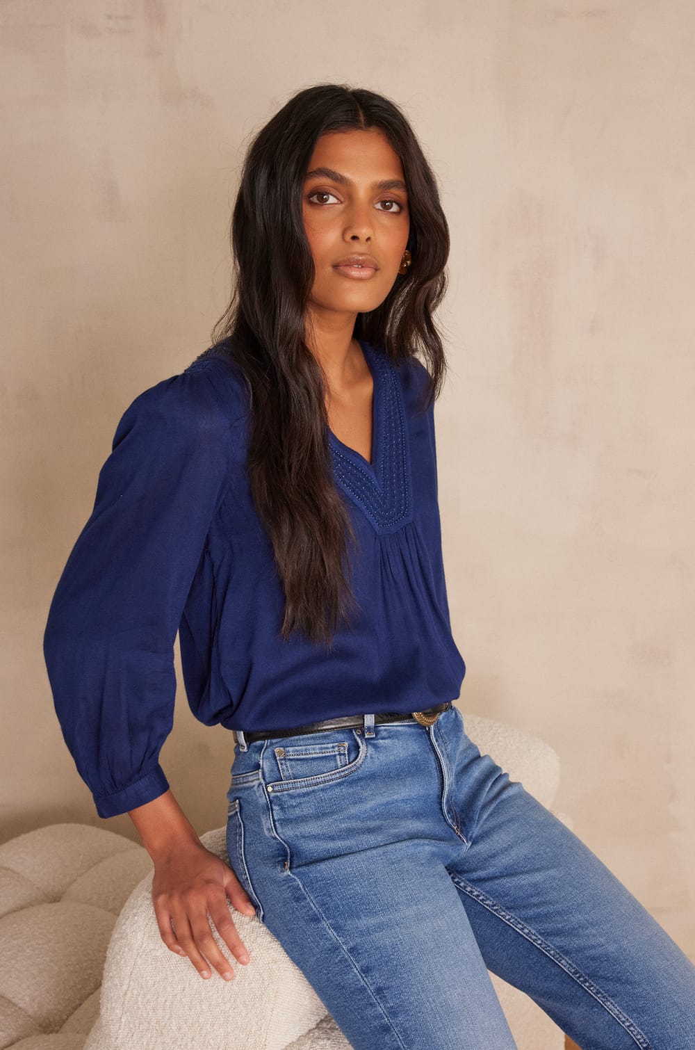 Blouse brodée TAYLOR ;${refinementColor}