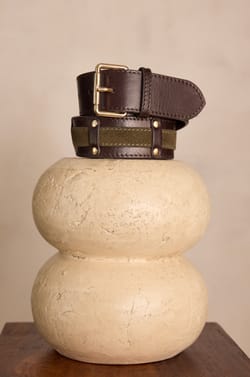 LEONARD leather belt;${refinementColor}