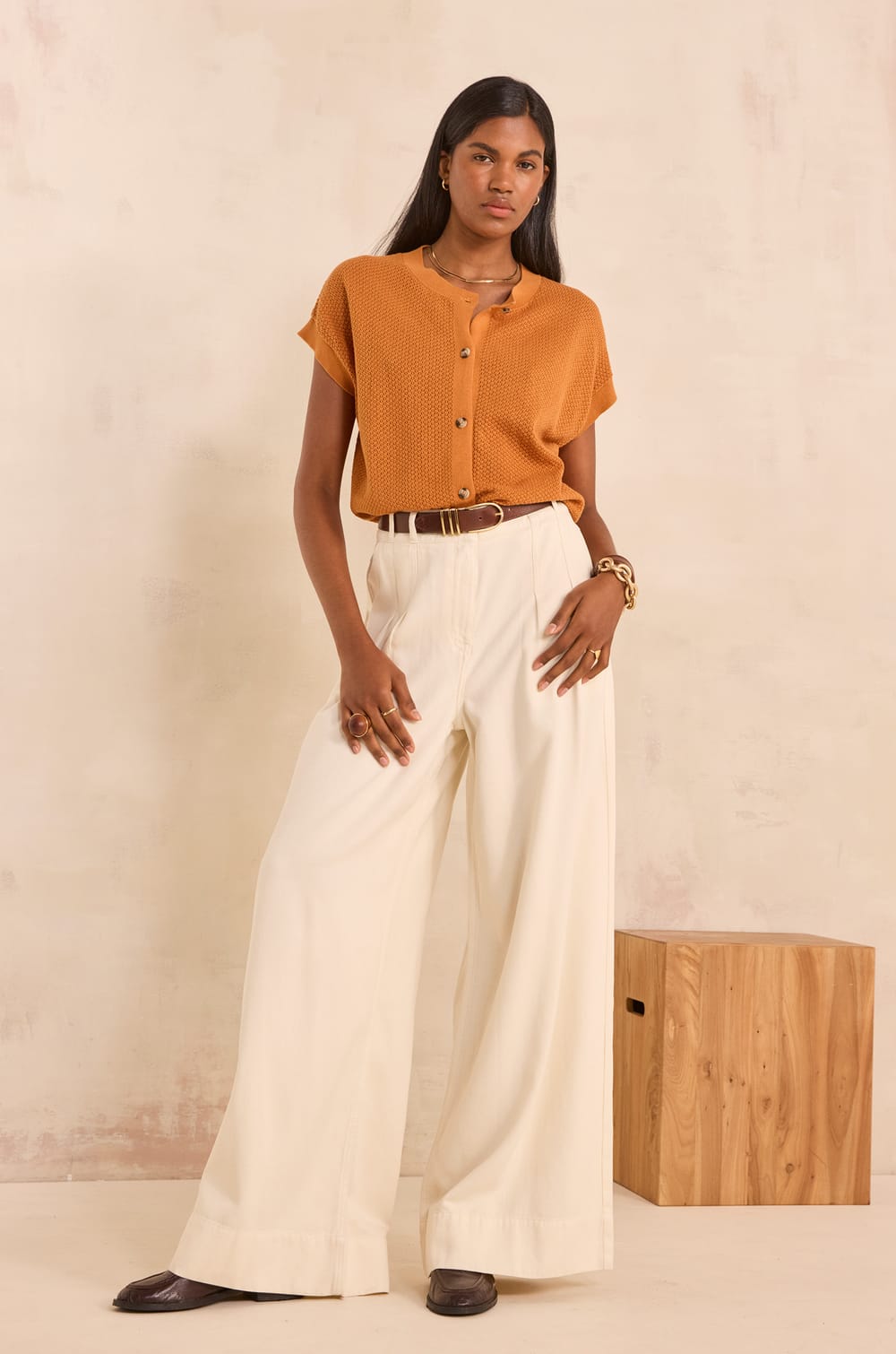 Pantalon large DAISY;${refinementColor}